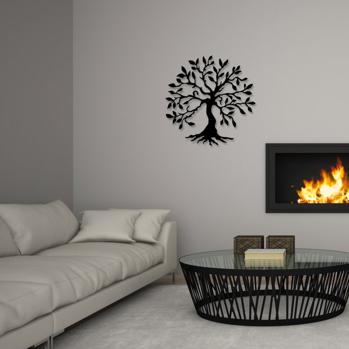Wallity Tree Metal Wall Decor Negro